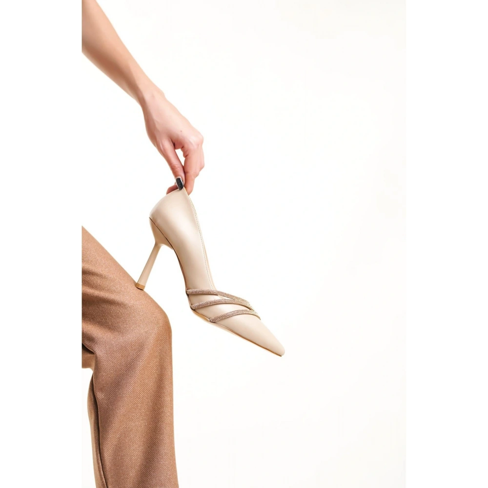 Nude Taşlı Kadın Ayakkabı TR08MS14C