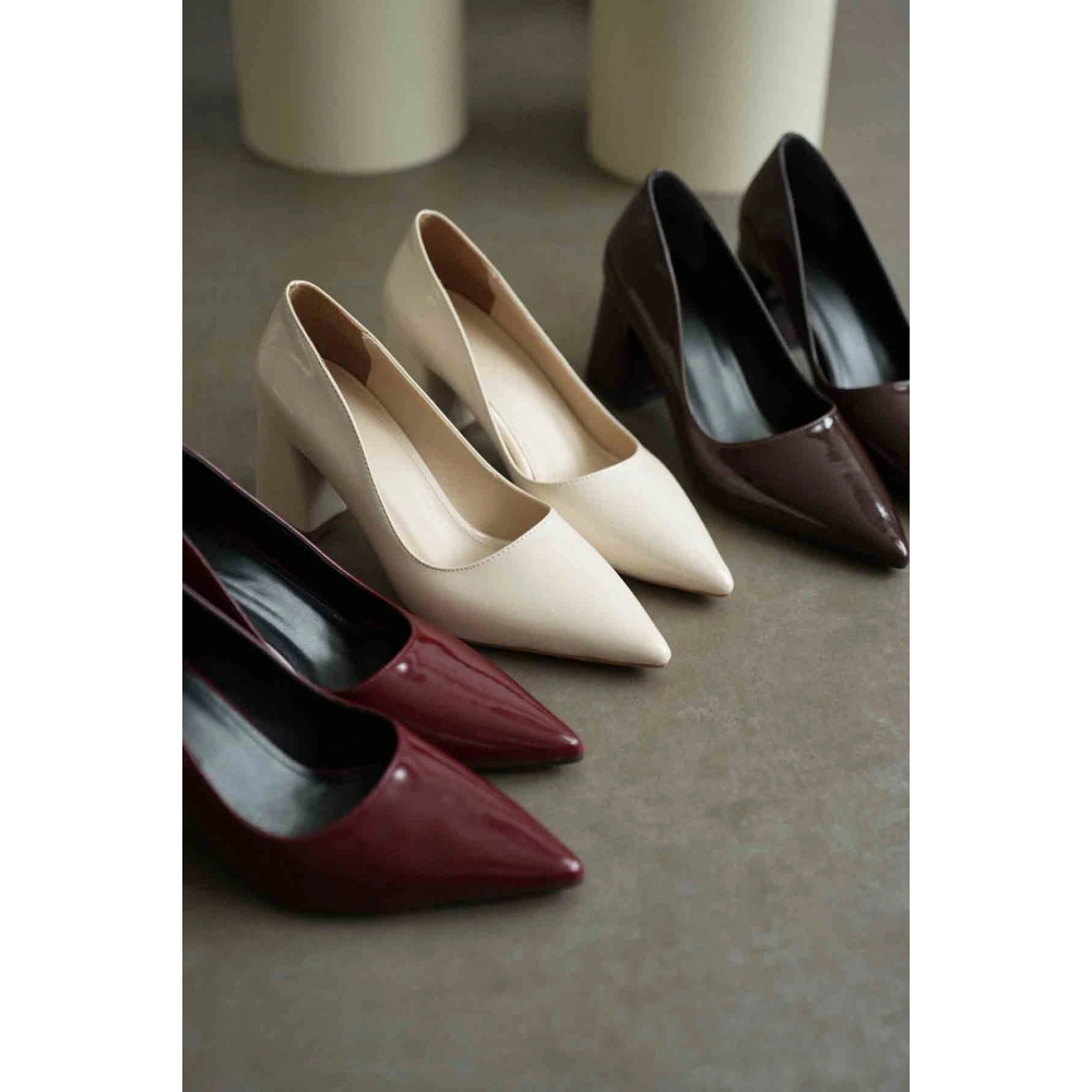 Valeria Bej Rugan Kadın Topuklu Ayakkabı