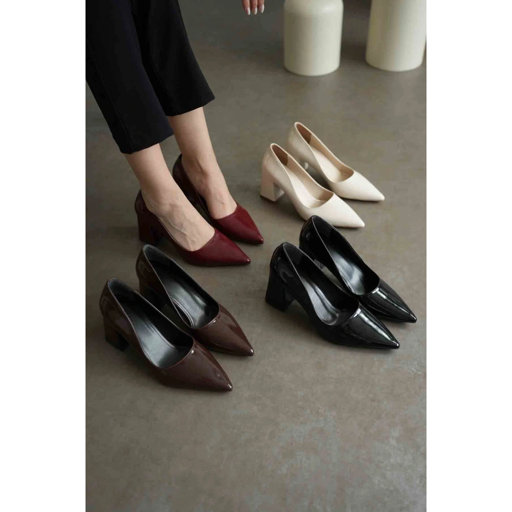 Valeria Bej Rugan Kadın Topuklu Ayakkabı