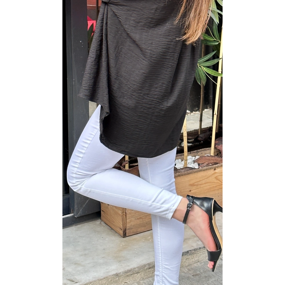 Kadın Dar Paça Pantolon Beyaz