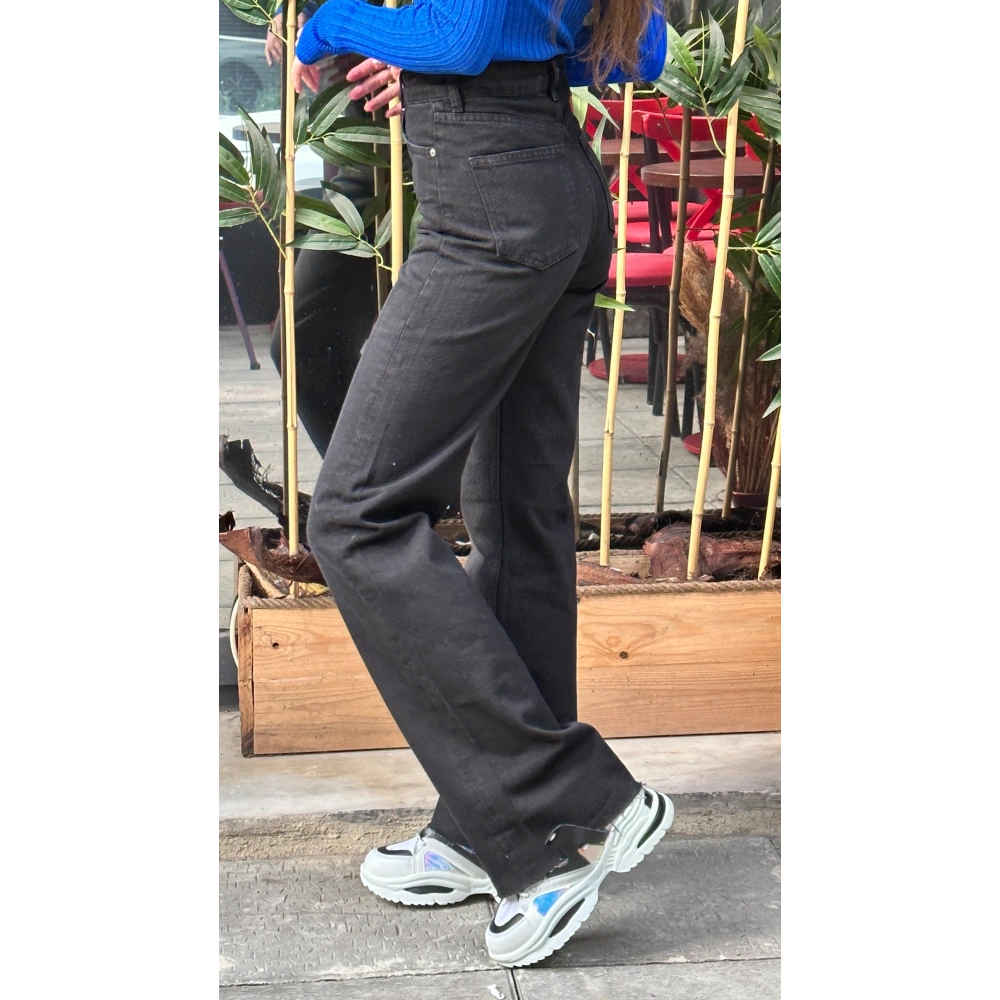 Kadın Siyah Yüksel Bel Pantolon