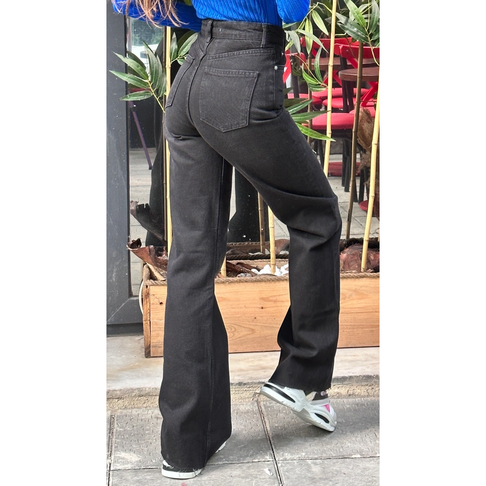 Kadın Siyah Yüksel Bel Pantolon