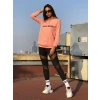 Cecily Pembe Kapşonlu Kadın Sweat