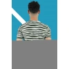 Erkek Haki/Beyaz Çizgili T-shirt
