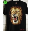Erkek Aslan Baskılı T-shirt