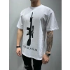 Erkek Beyaz Baskılı T-shirt
