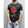 Erkek Gül Baskılı T-shirt
