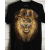 Erkek Korsan Aslan Baskılı T-shirt