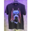 Erkek Pitbul Baskılı T-shirt
