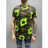 Erkek Sarı Yıldızlı Kamuflaj T-shirt
