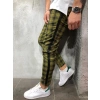 Erkek Yeşil Ekose Jogger Pantolon