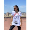 Joyce Kadın Beyaz Baskılı T-shirt