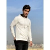 Michel Erkek Beyaz Kapşonlu Sweatshirt