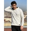 Michel Erkek Beyaz Kapşonlu Sweatshirt