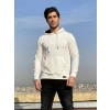 Michel Erkek Beyaz Kapşonlu Sweatshirt