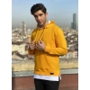 Mike Erkek Sarı Kapşonlu Sweatshirt