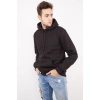 Siyah Kapüşonlu Erkek Sweatshirt