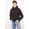 Siyah Kapüşonlu Erkek Sweatshirt