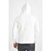 Tulnn Şardonlu Kapüşonlu Erkek Sweatshirt Beyaz