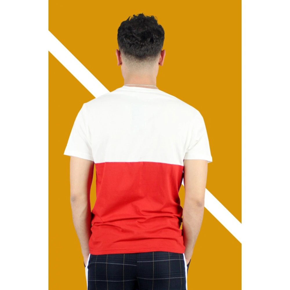 Angel Erkek Beyaz-Kırmızı Tshirt