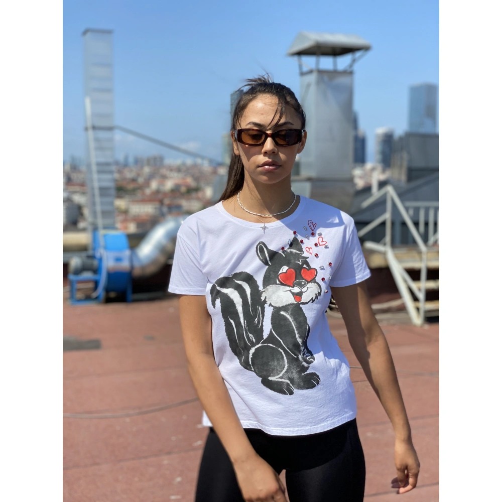 Bessie Kadın Kadi Baskılı T-shirt