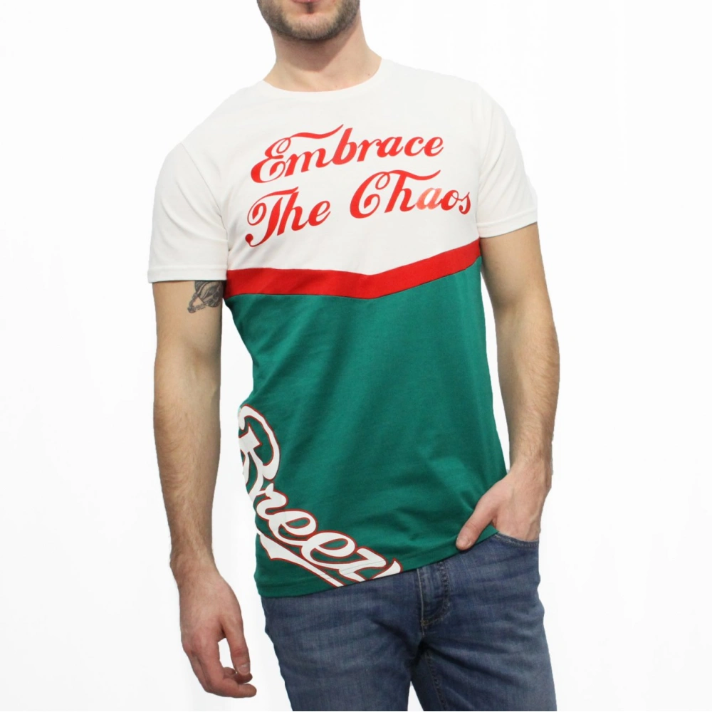 Beyaz-Yeşil Baskılı Tshirt