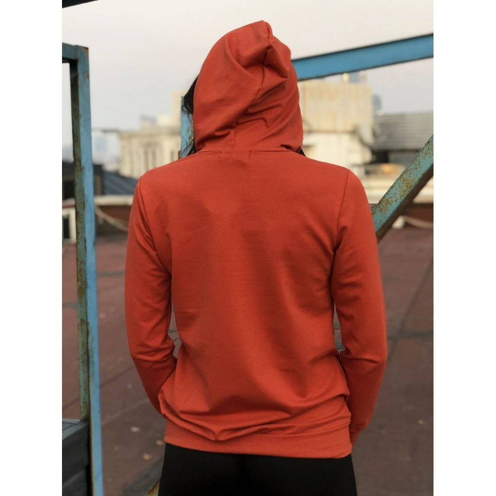 Cathy Turuncu Kapşonlu Kadın Sweat