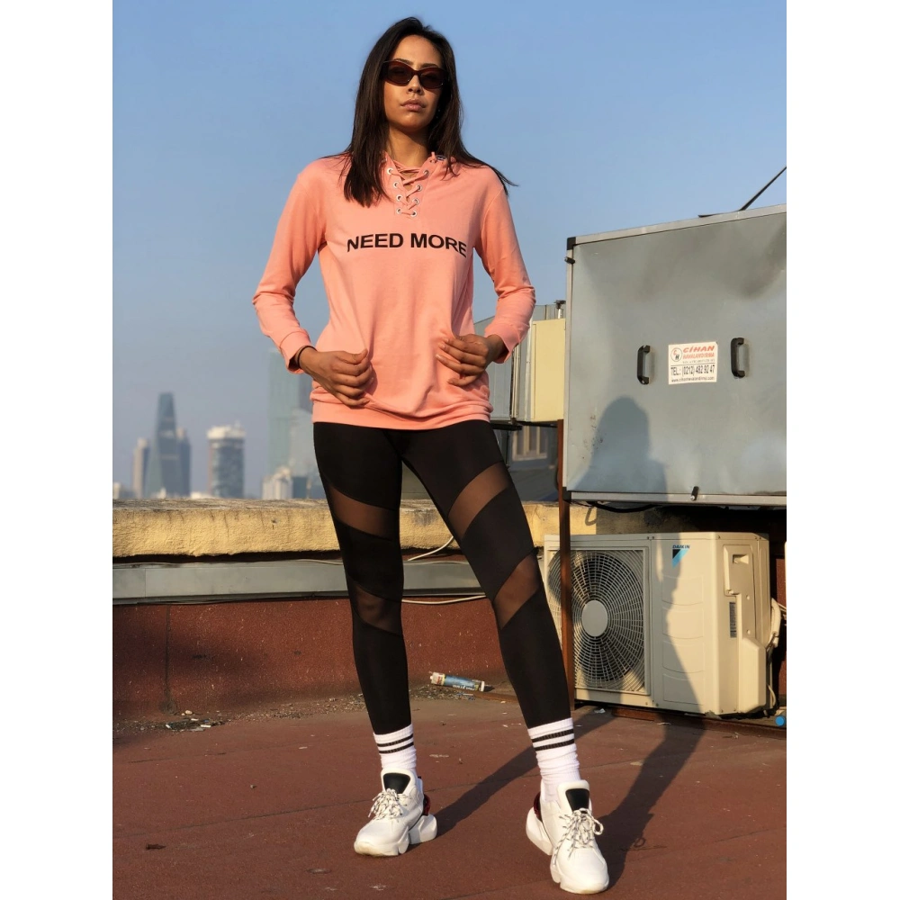 Cecily Pembe Kapşonlu Kadın Sweat