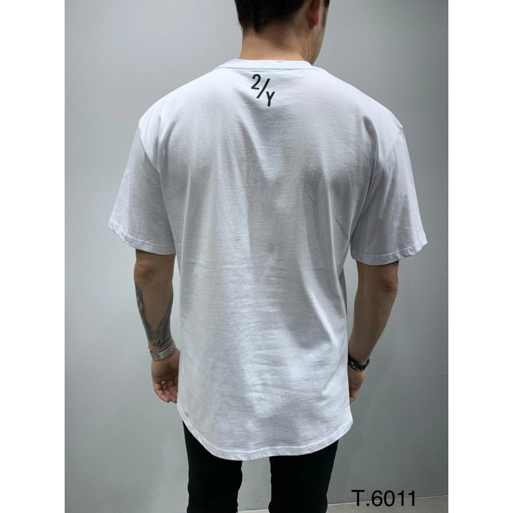 Erkek Beyaz Baskılı T-shirt