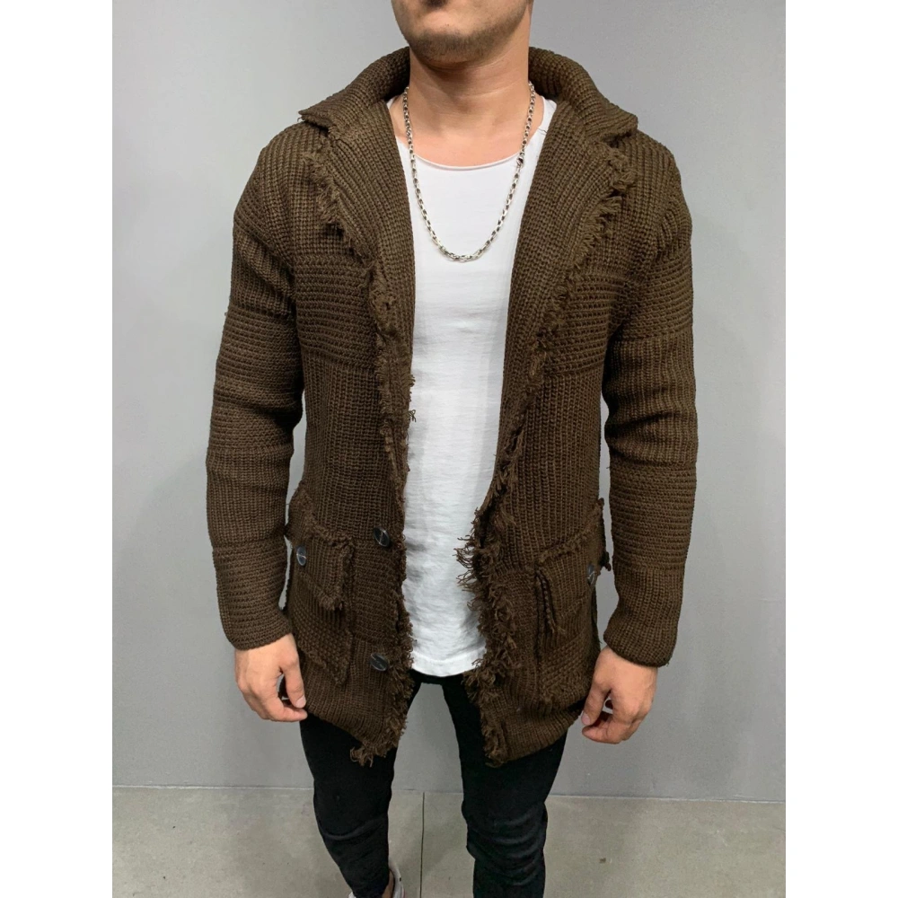 Erkek Kahve Rengi Hırka Ceket