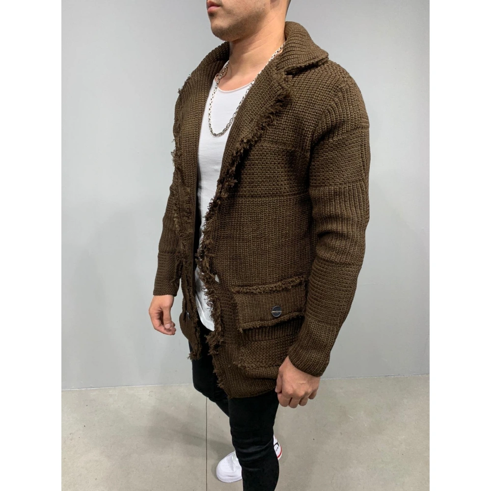 Erkek Kahve Rengi Hırka Ceket