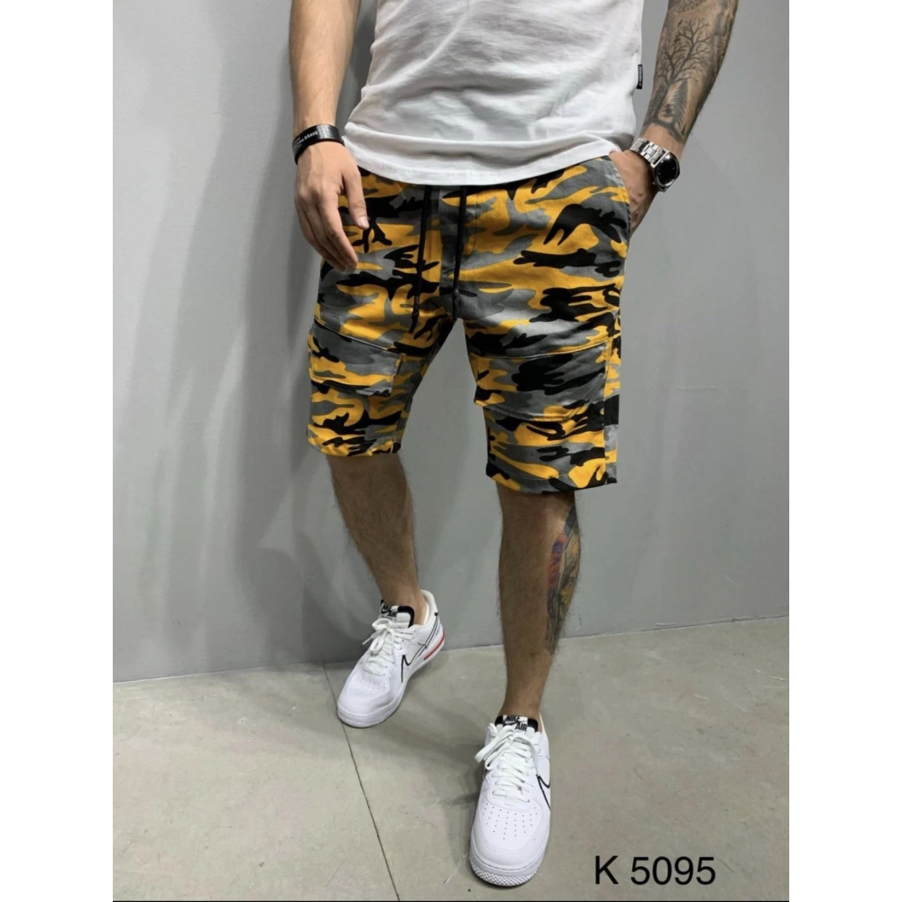 Erkek Kamuflaj Renkli Şort