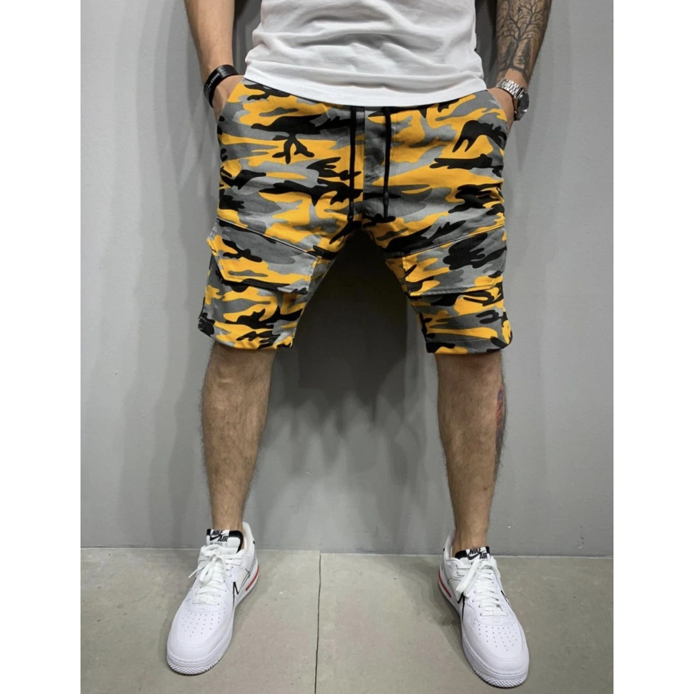 Erkek Kamuflaj Renkli Şort