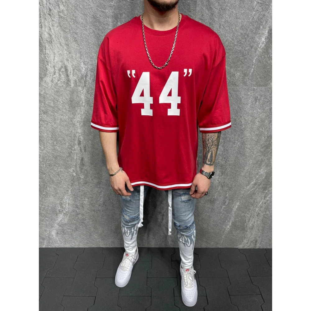 Erkek Kırmızı Stil T-shirt