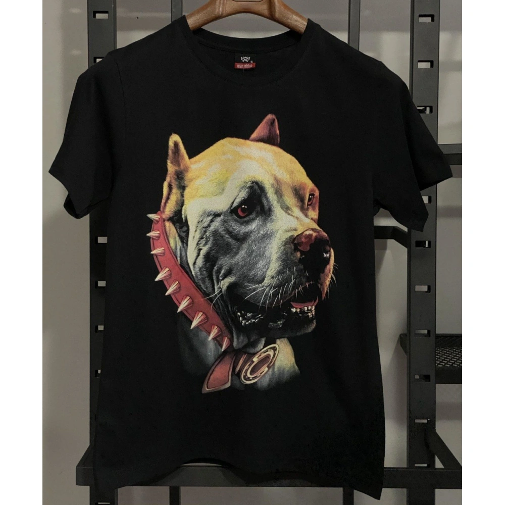 Erkek Köpek Baskılı T-shirt
