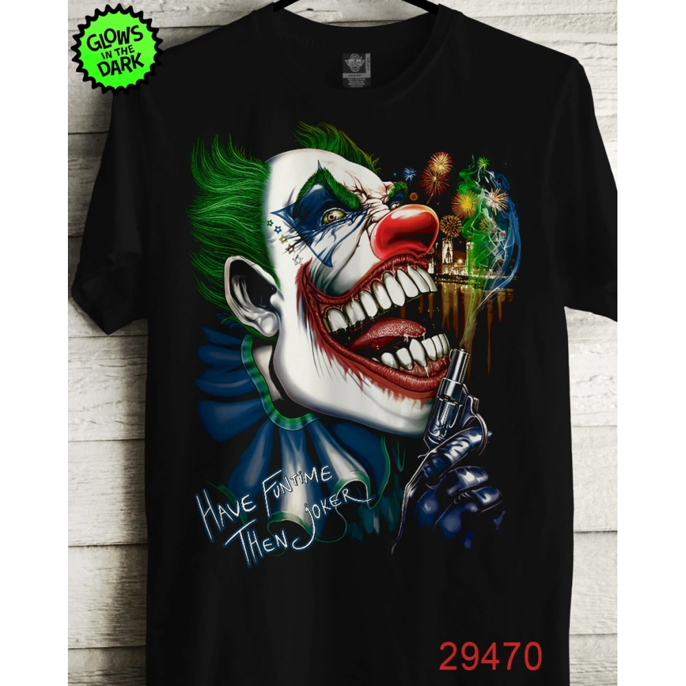 Erkek Palyaço Baskılı T-shirt