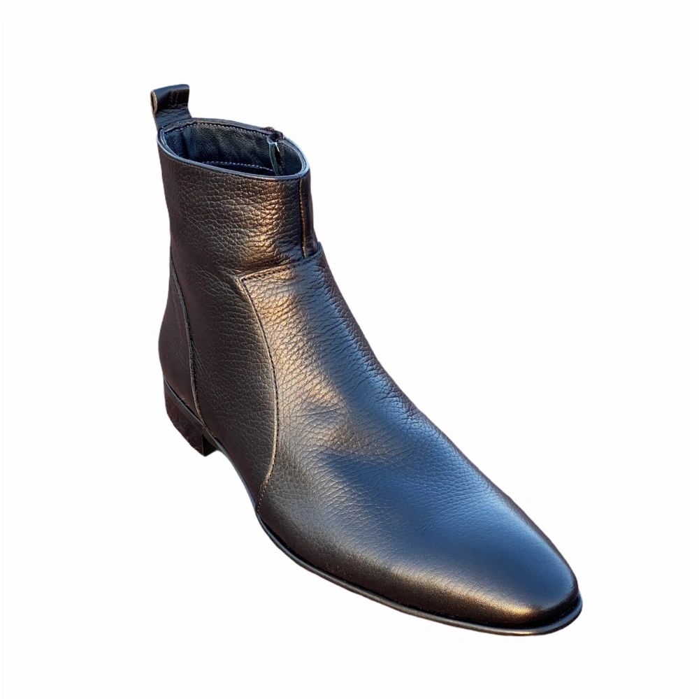 Erkek Siyah Deri Bot