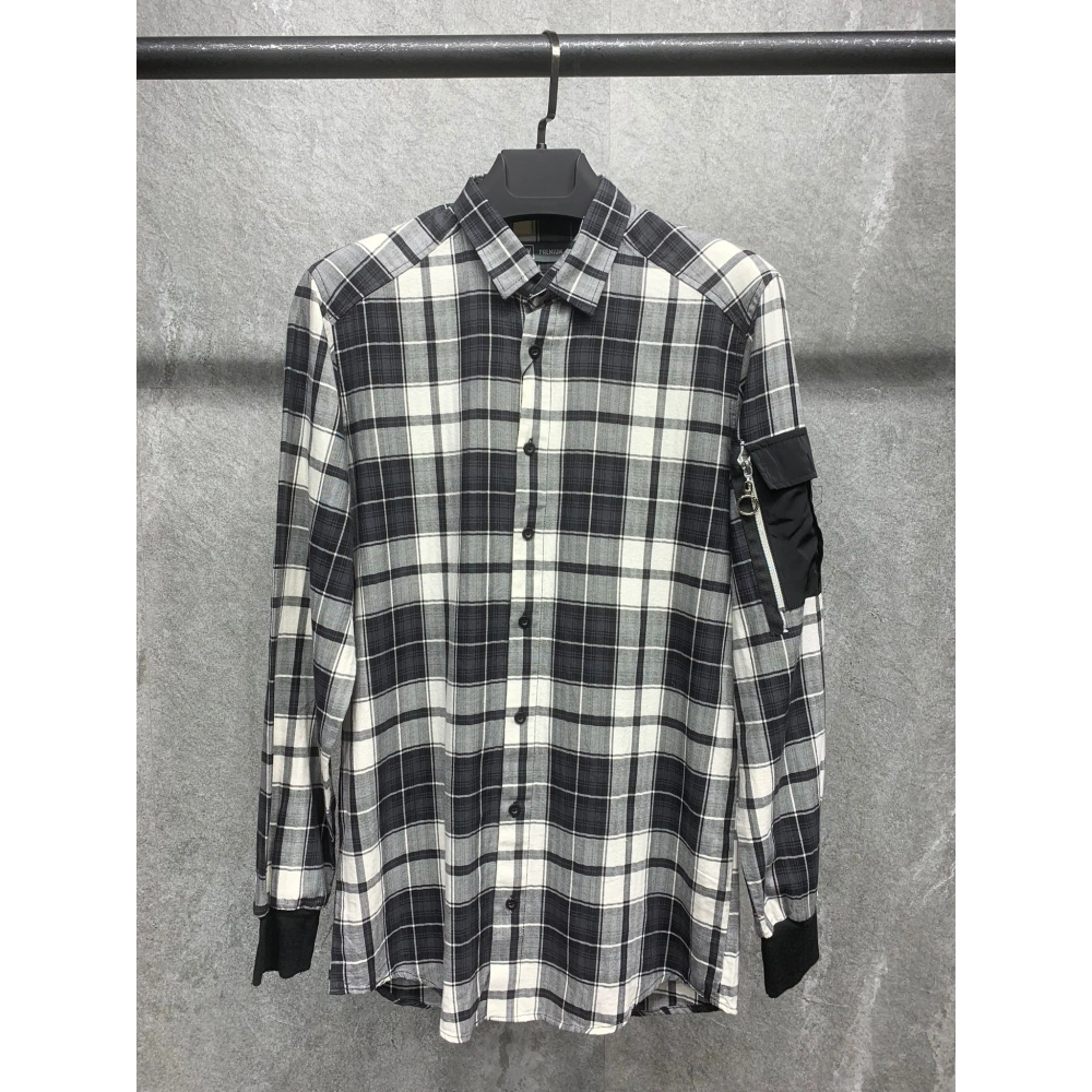 Erkek Siyah Kareli Cep Detaylı Gömlek