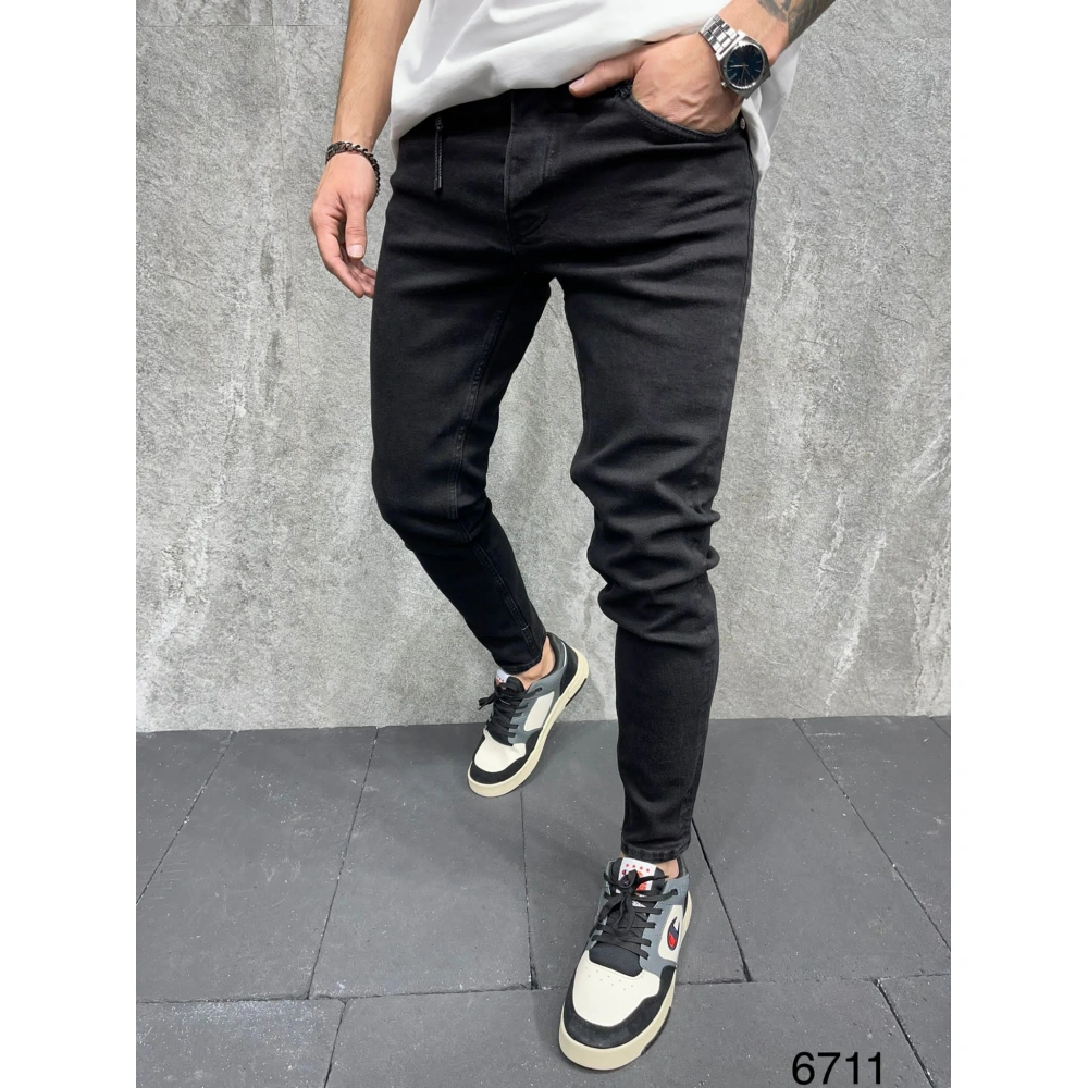 Erkek Siyah Kot Pantolon