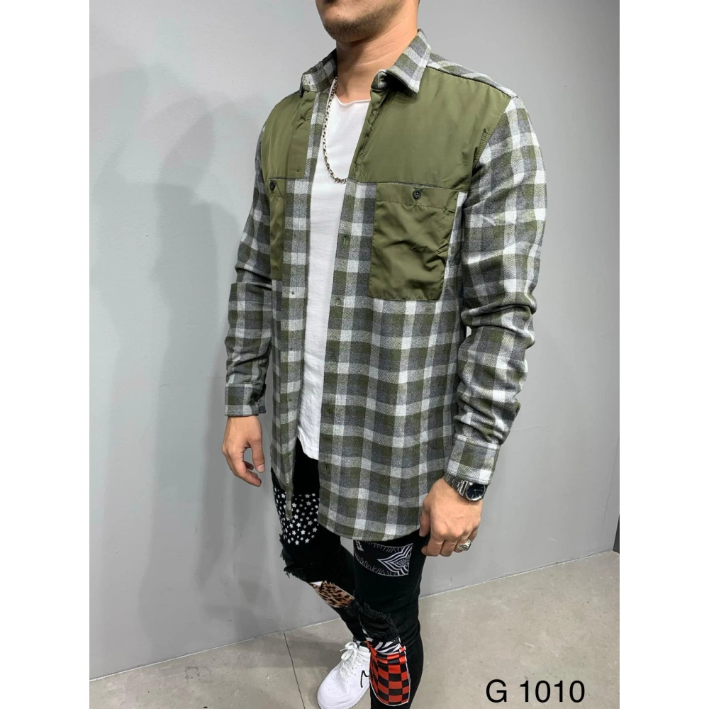 Erkek Yeşil Ekose Gömlek