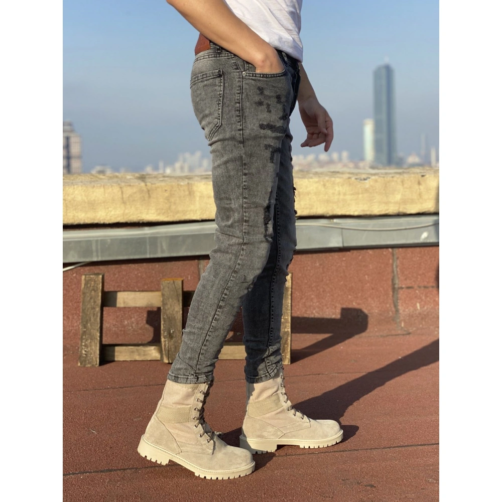 Merlin Gri Erkek Jean Pantolon