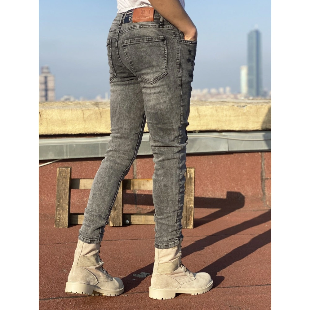 Merlin Gri Erkek Jean Pantolon
