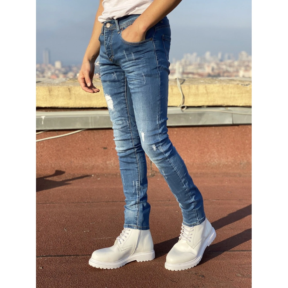 Mersey Mavi Erkek Jean Pantolon