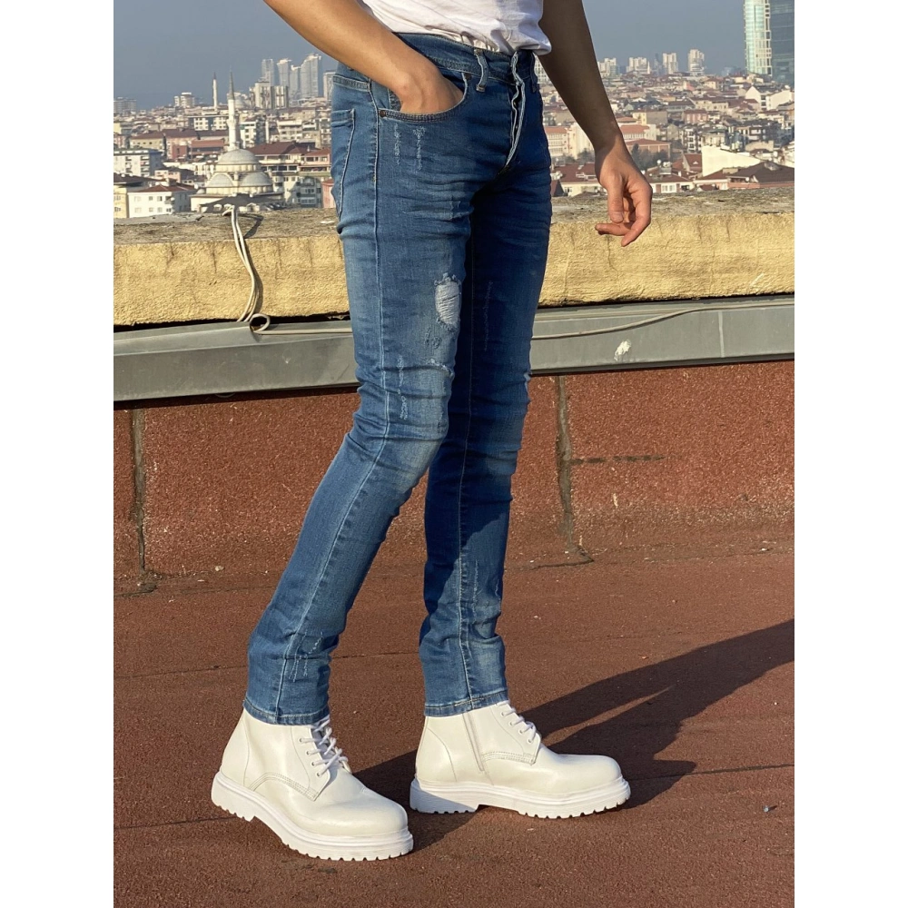Mersey Mavi Erkek Jean Pantolon