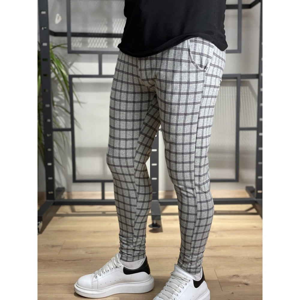 Shayne Erkek Kareli Jogger Pantolon
