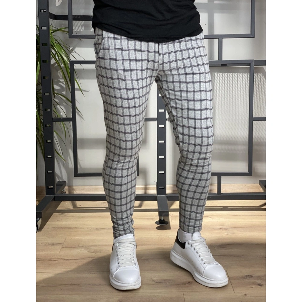 Shayne Erkek Kareli Jogger Pantolon