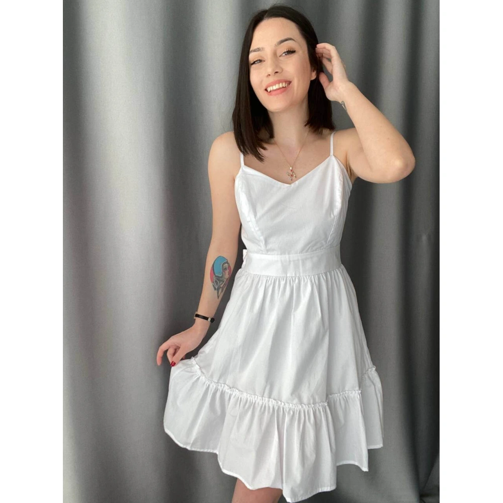 Sırt Dekolte İp Askılı Elbise