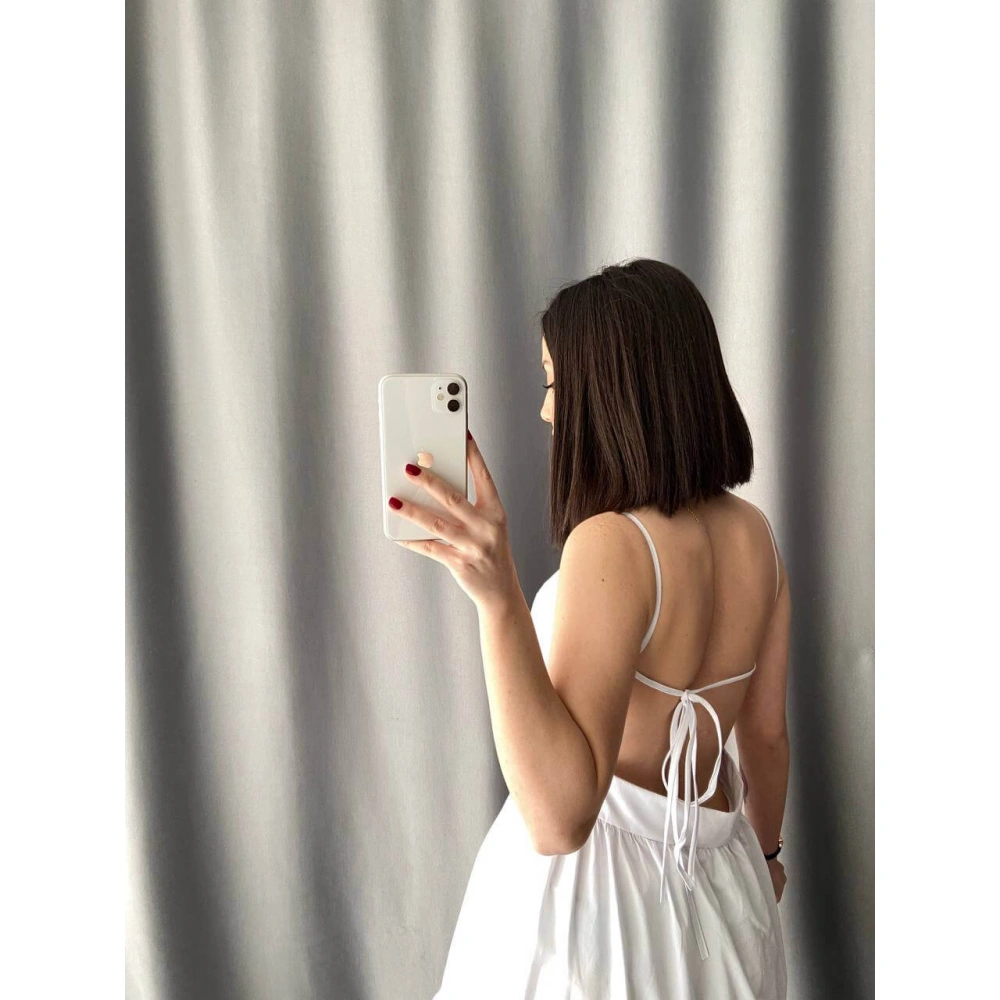 Sırt Dekolte İp Askılı Elbise