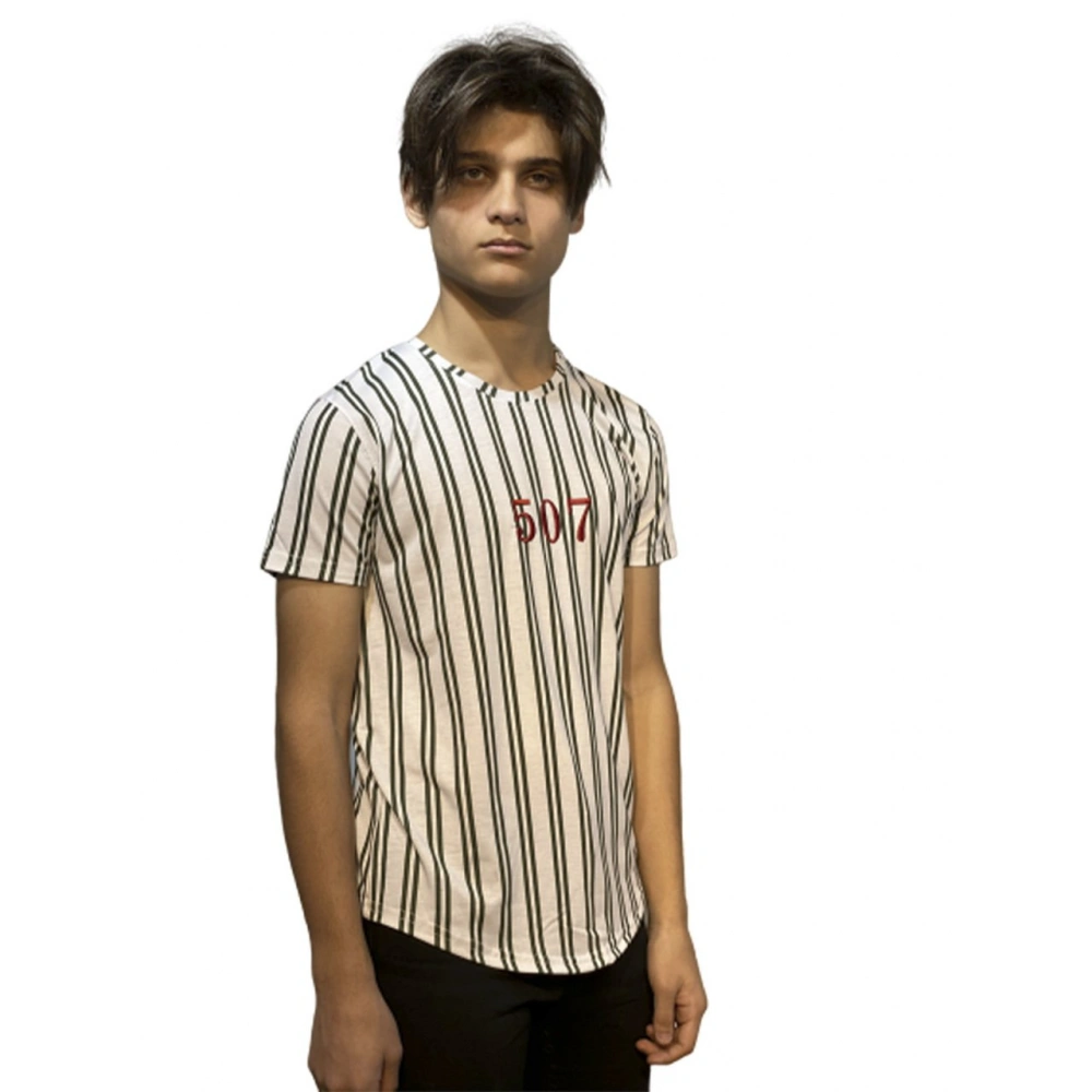 Tucker Erkek Haki Çizgili T-shirt