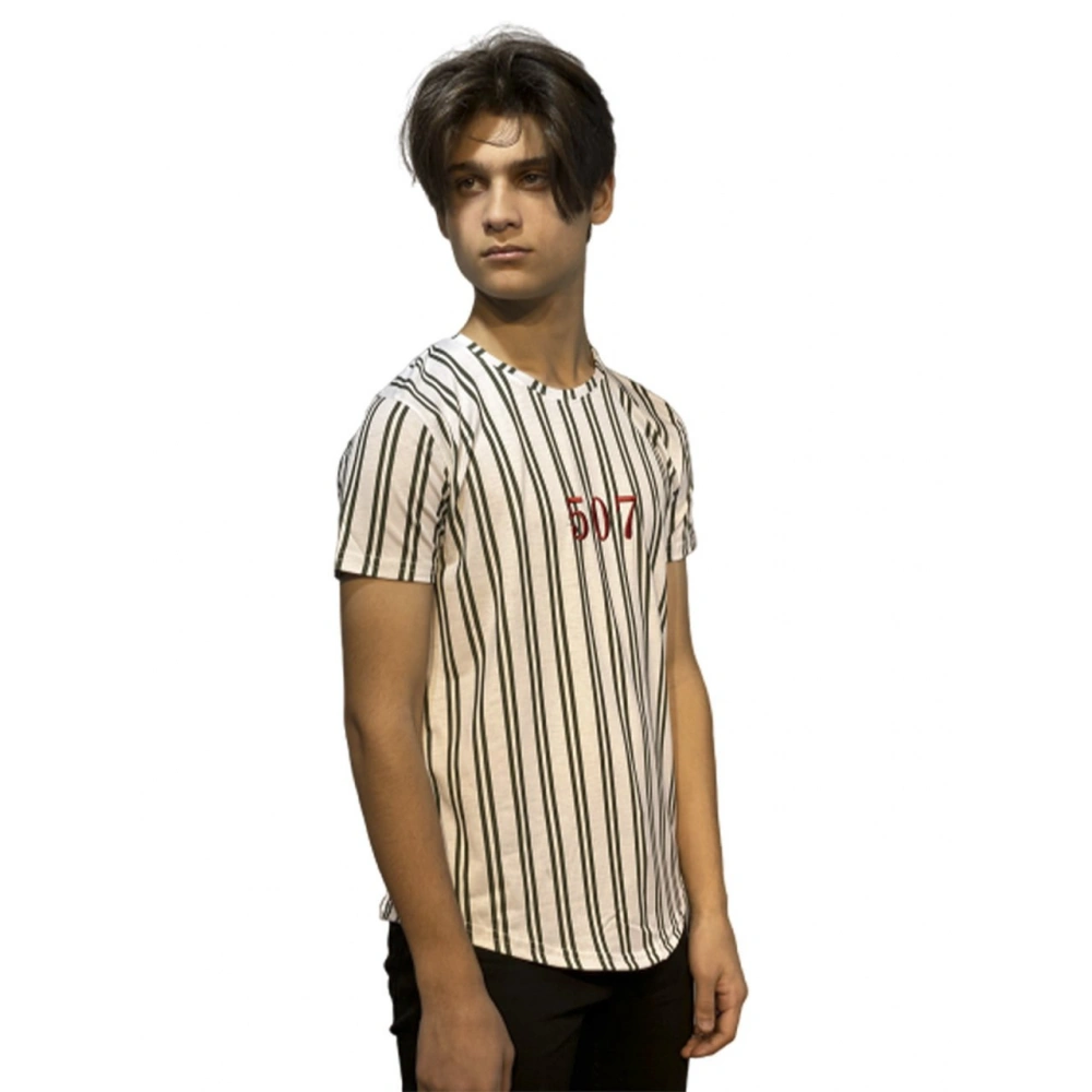 Tucker Erkek Haki Çizgili T-shirt